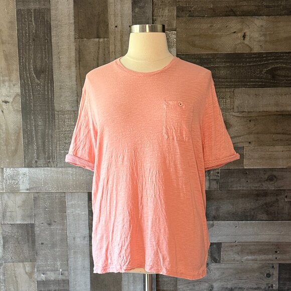 Men's Ted Baker salmon t-shirt 3XLarge pastel preppy designer heathered pink - Picture 10 of 10